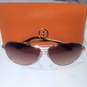 Tory Burch Gold Aviator Good Cond
